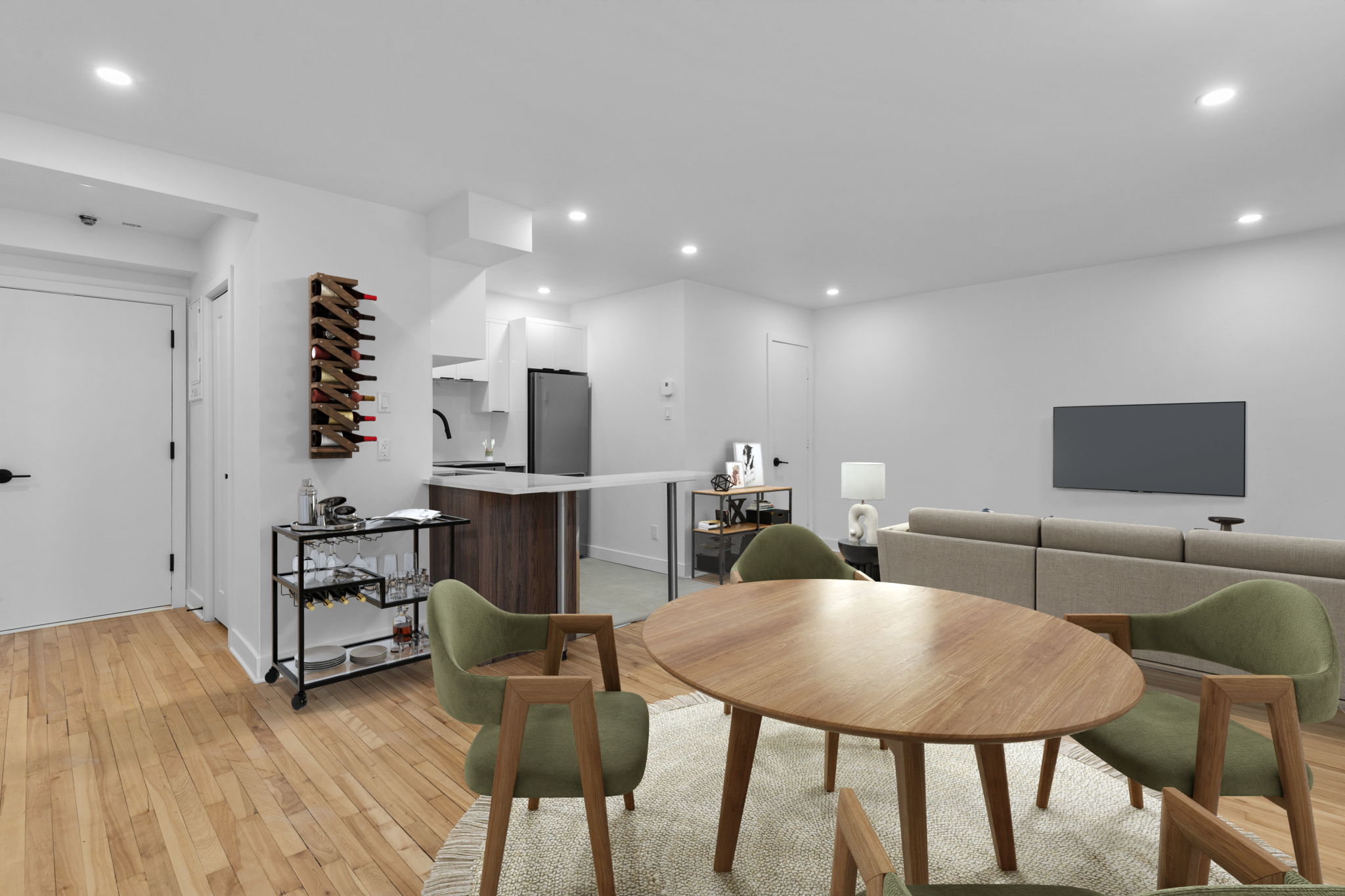 Salon et salle à manger meublés — 2595 avenue Aird, HoMa