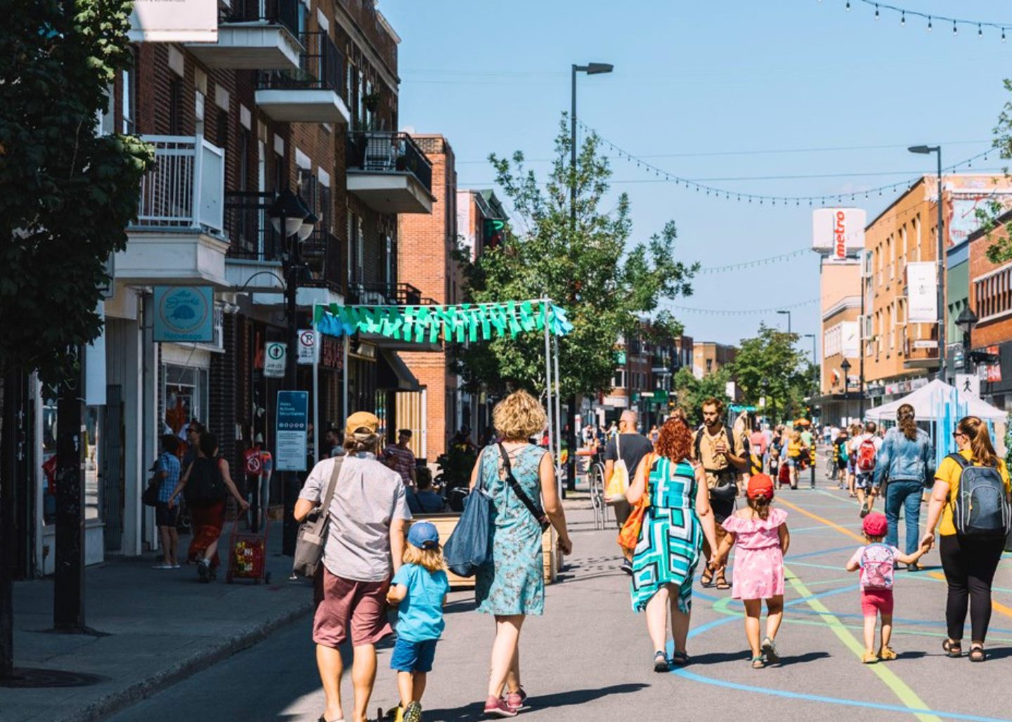 Rue Ontario piétonnière dans Hochelaga-Maisonneuve
