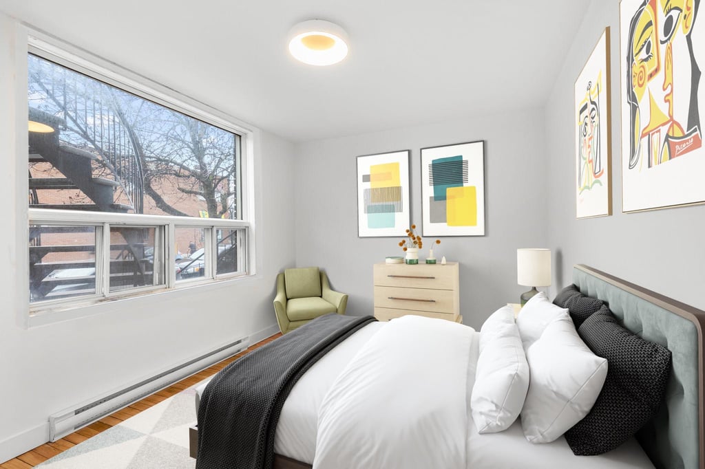Chambre meublée avec vue sur le quartier — avenue des Érables