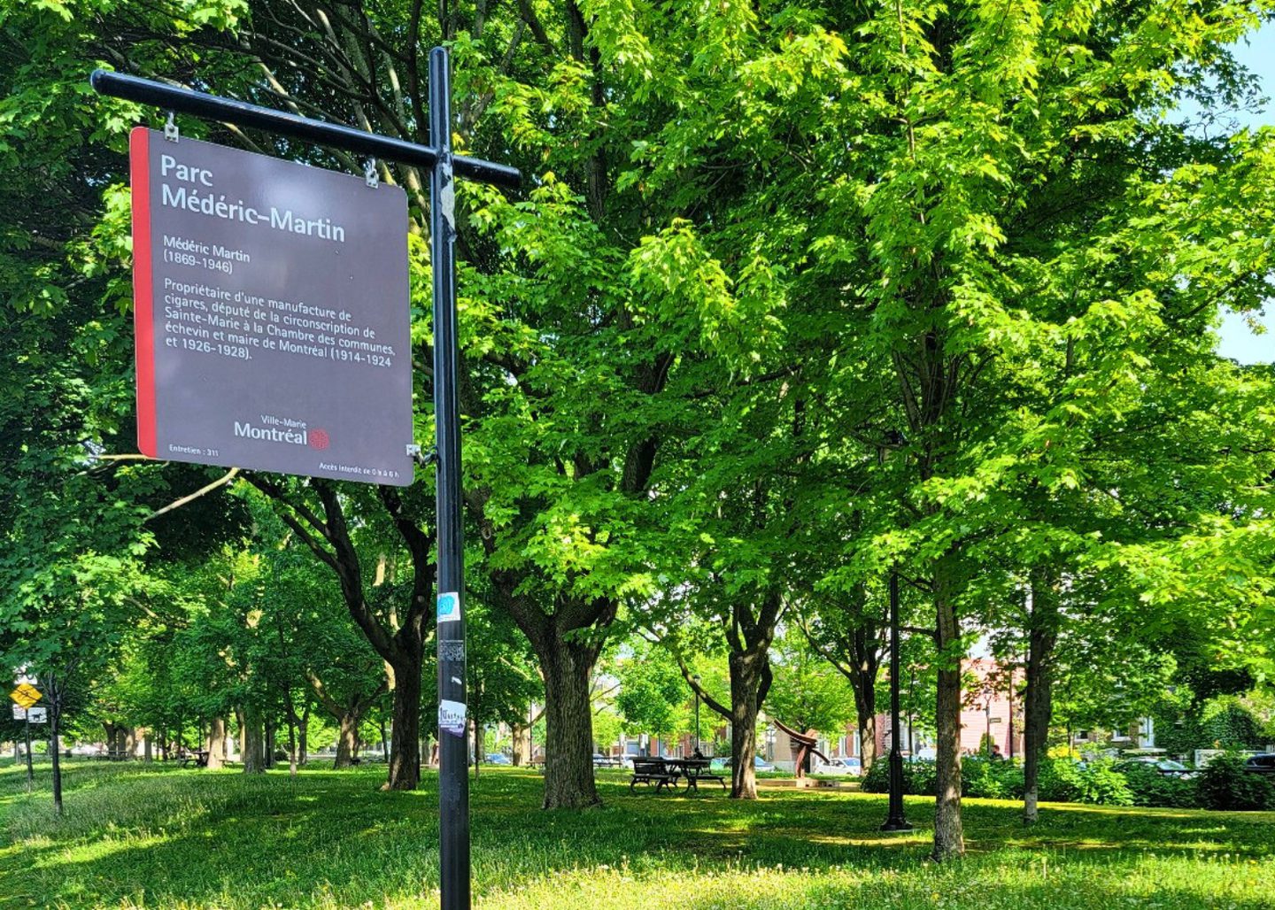Parc Médéric-Martin, dans le quartier Sainte-Marie à Montréal